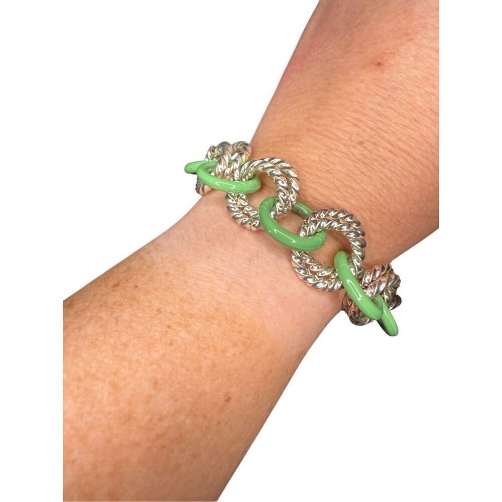 JC Penny Green and Metal Bracelet